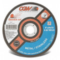 Abrasive Cut-Off Wheel, Type 1, 4 in Dia, 0.040 in Thick, 5/8 in Arbor Hole Size, 60 Grit