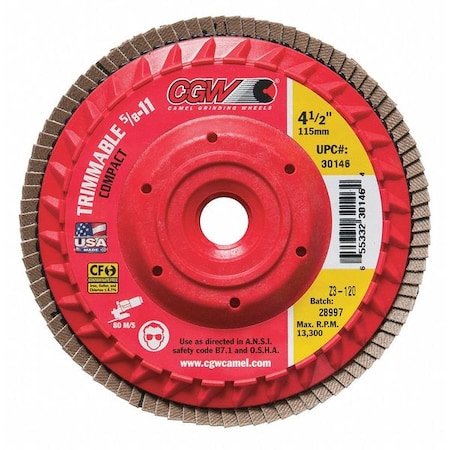 Flap Disc, 6x5/8-11, Z3-60G, ZA, Hub