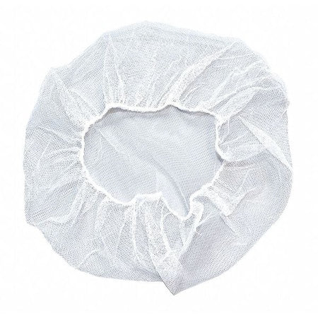 Nylon Hairnet, White, 28", PK1000, Honeycomb, Nylon, 28 in Dia., White, XL, 1000 PK