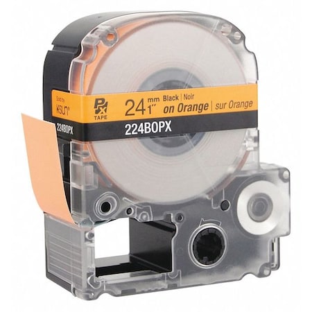 1 in Black on Orange Label Cartridge