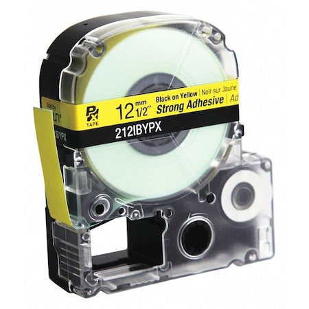 Label Tape,Blk/Yllw,Strng Adhsive,1/2"" W