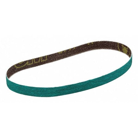 Sanding Belt, 0.5 in W, 24 in L, Alumina Zirconia, 40 Grit, 40, Green