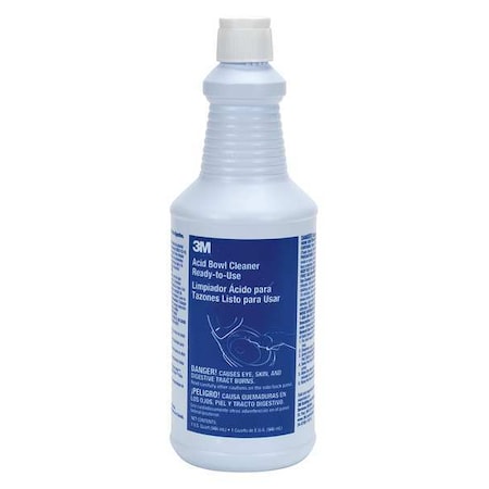 Bathroom Cleaner, 1 qt, Bottle, Blue, PK12