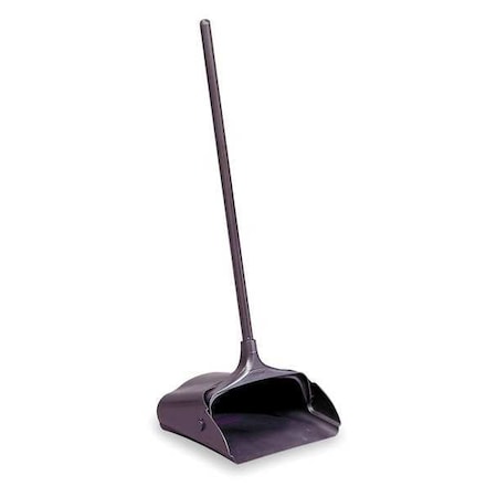Long Handled Dust Pan with Wheels, Polypropylene, 27 1/2 in Handle Lg