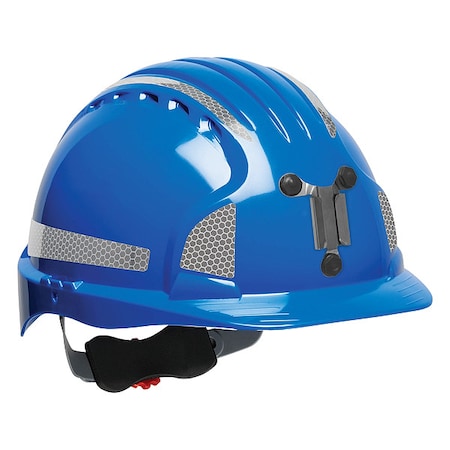 Hard Hat, JSP, HDPE, 6 Point Ratchet, Type 1, Class C, Blue
