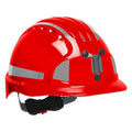 Hard Hat, JSP, HDPE, 6 Point Ratchet, Type 1, Class C, Red