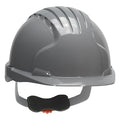 Hard Hat, JSP, HDPE, 6 Point Ratchet, Type 1, Class E, Gray