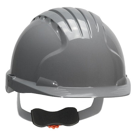 Hard Hat, JSP, HDPE, 6 Point Ratchet, Type 1, Class E, Gray