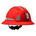 Hard Hat, JSP, HDPE, 6 Point Ratchet, Type 1, Class C, Red