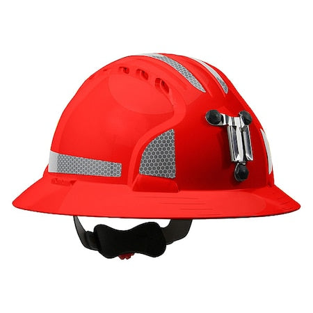 Hard Hat, JSP, HDPE, 6 Point Ratchet, Type 1, Class C, Red