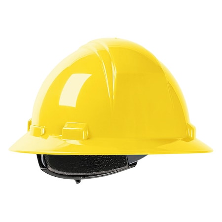 Hard Hat, Dynamic, HDPE, 4 Point Ratchet, Type 1, Class E, Yellow