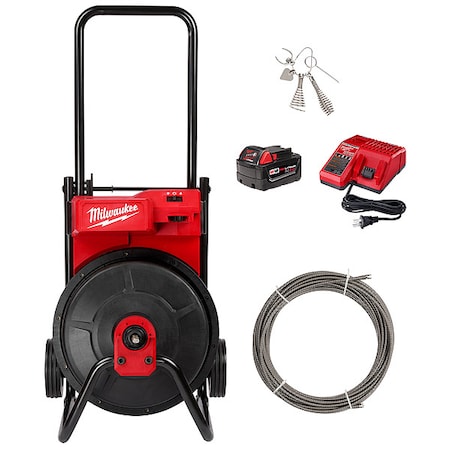 Drain Cleaning Machine, Cordless, 300 RPM