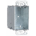Electrical Box, 18 cu in, Switch Box Type, 1 Gang, Steel, Rectangular Shape