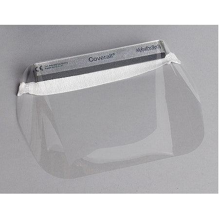 Disposable Face Shield Assembly, Clear Visor, Polyester, Anti-Fog Lens