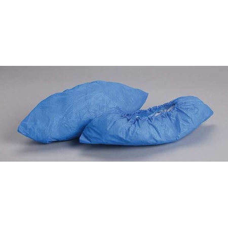 Disposable Shoe Covers, Polyethylene, Blue, Slip Resistant Sole: No , XL