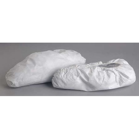 Disposable Shoe Covers, Polyethylene, Polypropylene, White, Slip Resistant Sole: Yes , Universal