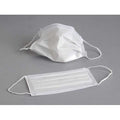 Disposable Procedural Face Mask, Dual, Non-Adjustable Strap, Metal Nose Clip, White, M, 500 PK