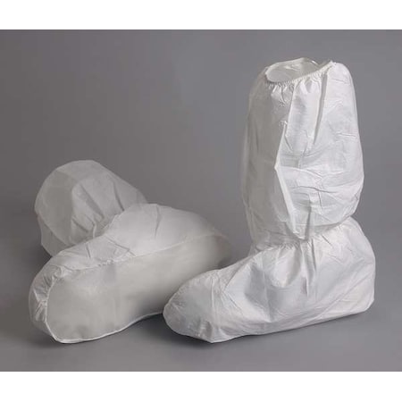 Disposable Boot Covers, Microbreathe, White, Slip Resistant Sole: Yes , Universal