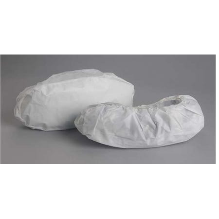 Disposable Shoe Covers, Polypropylene, White, Slip Resistant Sole: Yes , XL