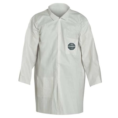 ProShield 60 Disposable Lab Coat, ProShield(R), Snaps Closure, White, 4XL, 30 PK
