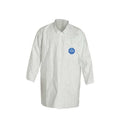 Tyvek 400 Disposable Lab Coat, Tyvek(R) 400, Snaps Closure, White, 4XL, 30 PK