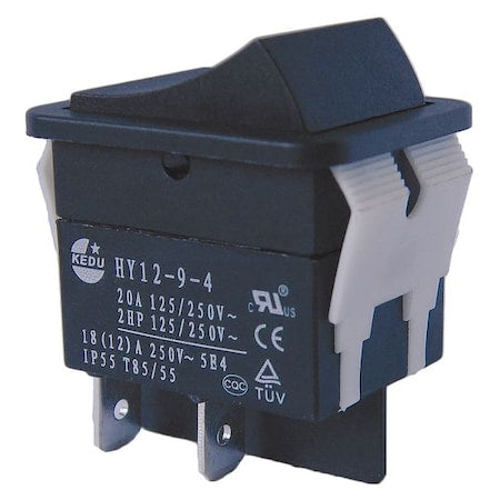 Rocker Switch, DPST, 4 Connections