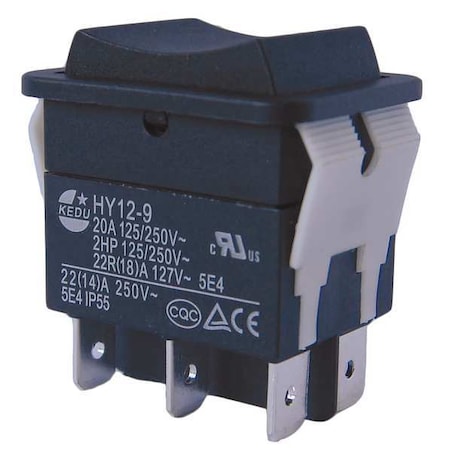 Rocker Switch, DPDT, 6 Connections