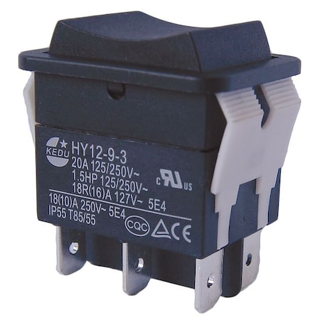Rocker Switch, DPDT, 6 Connections