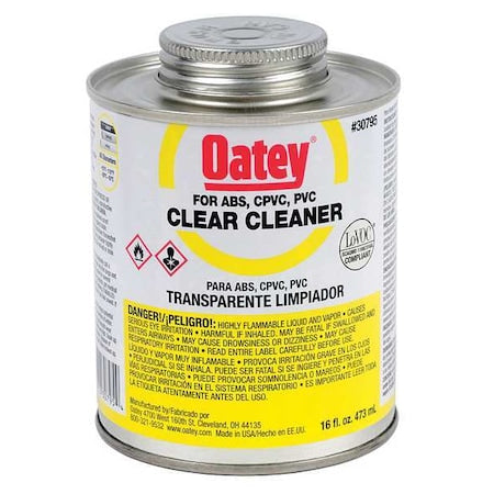 Pipe Cleaner, Low VOC, 16 oz., Clear