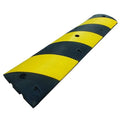 Speed Bump, Rubber, 3 Installation Holes, No Cable Channel, 4 ft L x 1 ft W x 2.25in H, Black/Yellow