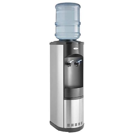 Cold, Room Temperature Bottled Water Dispenser - Silver