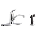 Low Arc Kitchen Faucet, Manual, 8" Mount, 2 Hole Commercial