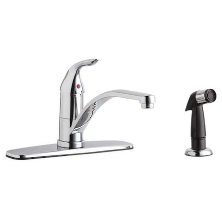 Low Arc Kitchen Faucet, Manual, 8" Mount, 2 Hole Commercial