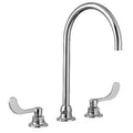 Manual Gooseneck Kitchen/Bathroom Faucet, 8" Mount, Chrome 3 Hole