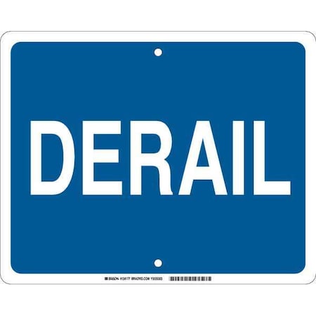 Railroad Sign, 12 in H, 15 in W, Horizontal Rectangle, English, 134177