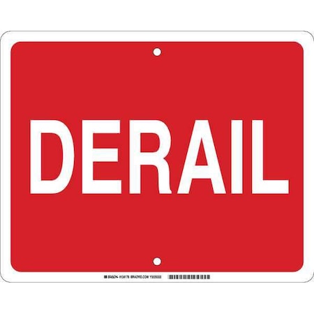 Railroad Sign, 12 in H, 15 in W, Horizontal Rectangle, English, 134178