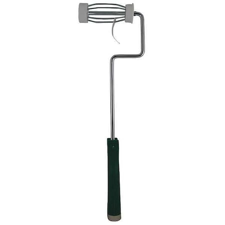 Paint Roller Frame, 5 Wire Cage, Plastic Handle, 4" Rollers