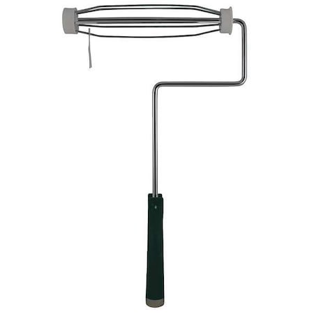 Paint Roller Frame, 5 Wire Cage, Plastic Handle, 9"" Rollers
