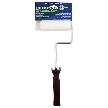 Mini Paint Roller Frame, Cageless, Plastic Handle, 4" Rollers