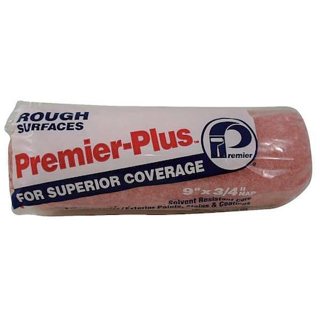 9" Paint Roller Cover, 3/4" Nap, Polyester/Knit