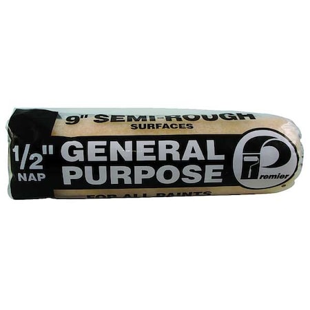 9" Paint Roller Cover, 1/2" Nap, Polyester
