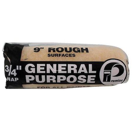 9" Paint Roller Cover, 3/4" Nap, Polyester