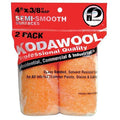 4" Paint Roller Cover, 3/8" Nap, Polyester/Knitted Wool