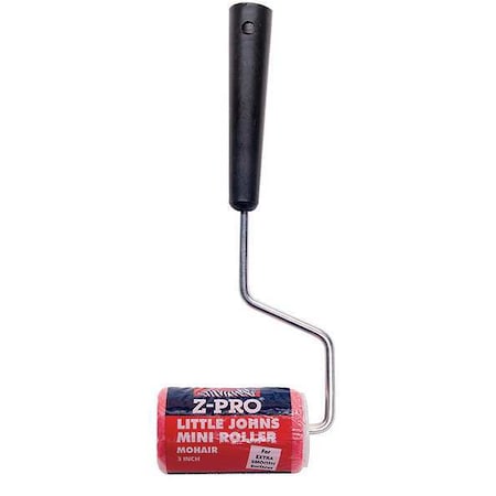 Paint Roller Frame & Cover, Cage, Plastic Handle, 3" Rollers