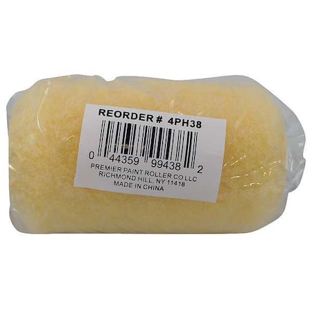 4" Paint Roller Cover, 3/8" Nap, Polyester