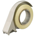Strapping Tape Dispenser, 1 in Max. Tape Width. 5 1/2 in Tape Core Dia, Pistol, Plastic, Gray