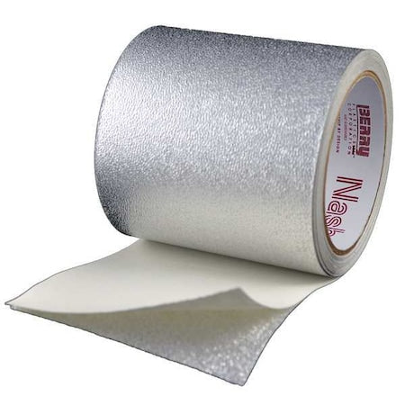 Foil Tape, Aluminum, Silver, 15 yd L, 4 in W