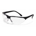 RENDEZVOUS(R), Safety Glasses, Anti-Fog & Anti-Scratch, Clear Lens, Black Frame, Half-Frame