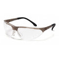 RENDEZVOUS(R), Safety Glasses, Anti-Fog & Anti-Scratch, Clear Lens, Gray Frame, Half-Frame