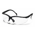 Venture II(R), Safety Glasses, Anti-Fog & Anti-Scratch, Clear Lens, Black Frame, Half-Frame